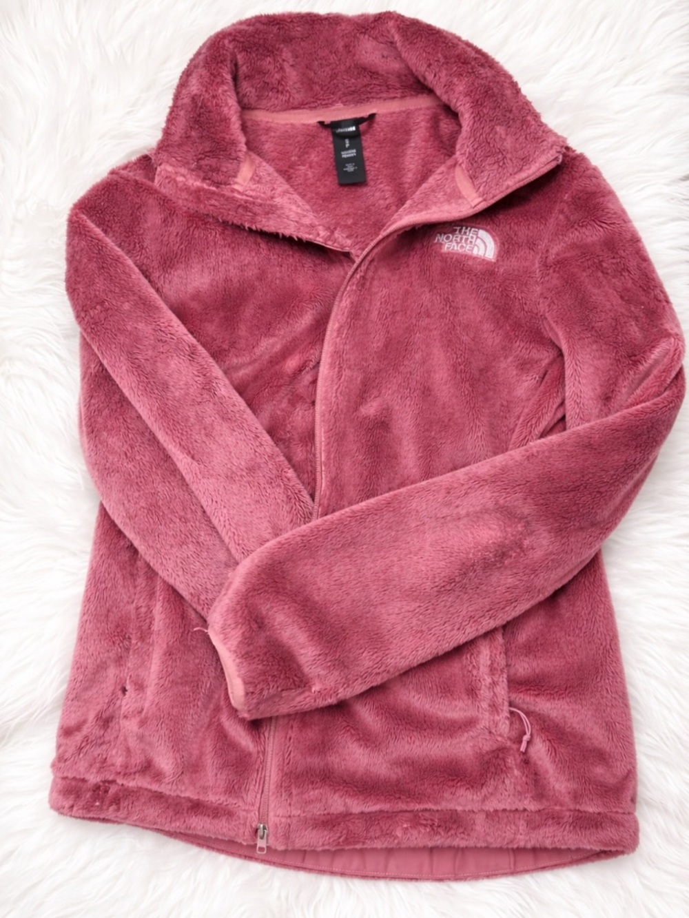 The North Face Pink Fleece Jacket Women’s Small Cozy Full Zip Osito Style - Picture 7 of 9